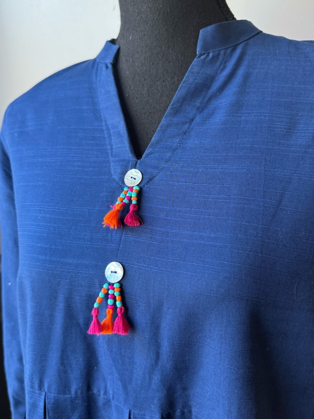 Screenery Bonanza Satrangi Blue Boho Chic dress 10 - Picture 2 of 7